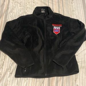 American Spirit Championship Small Black Fleece Zip Up National Champion Jacket